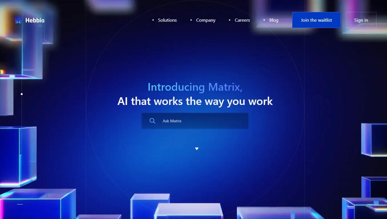 MatrixWebsite Screenshot