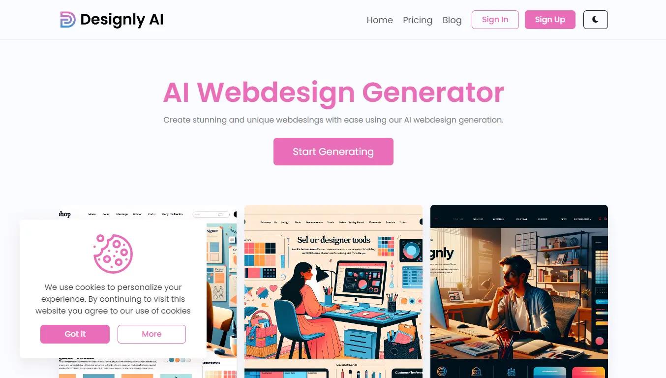 DesignlyAIWebsite Screenshot