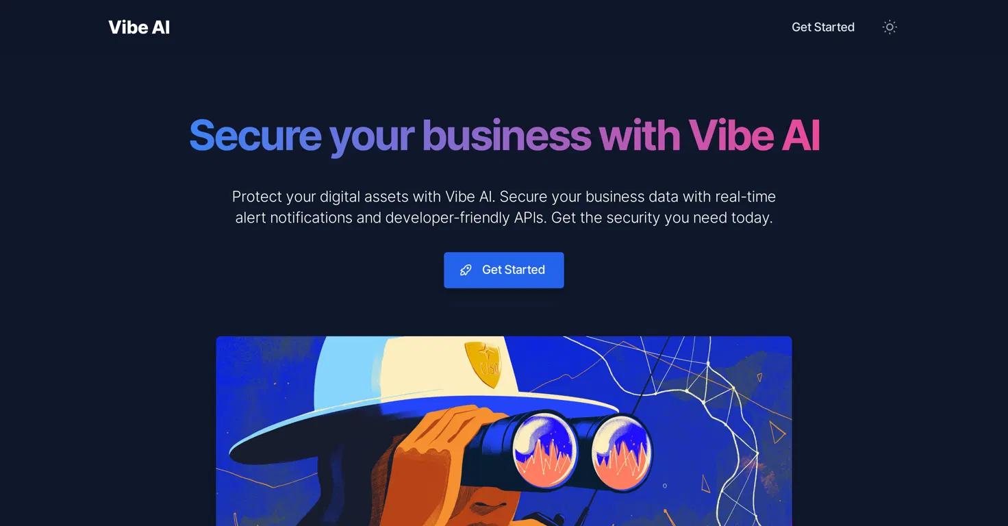 Vibe AIWebsite Screenshot