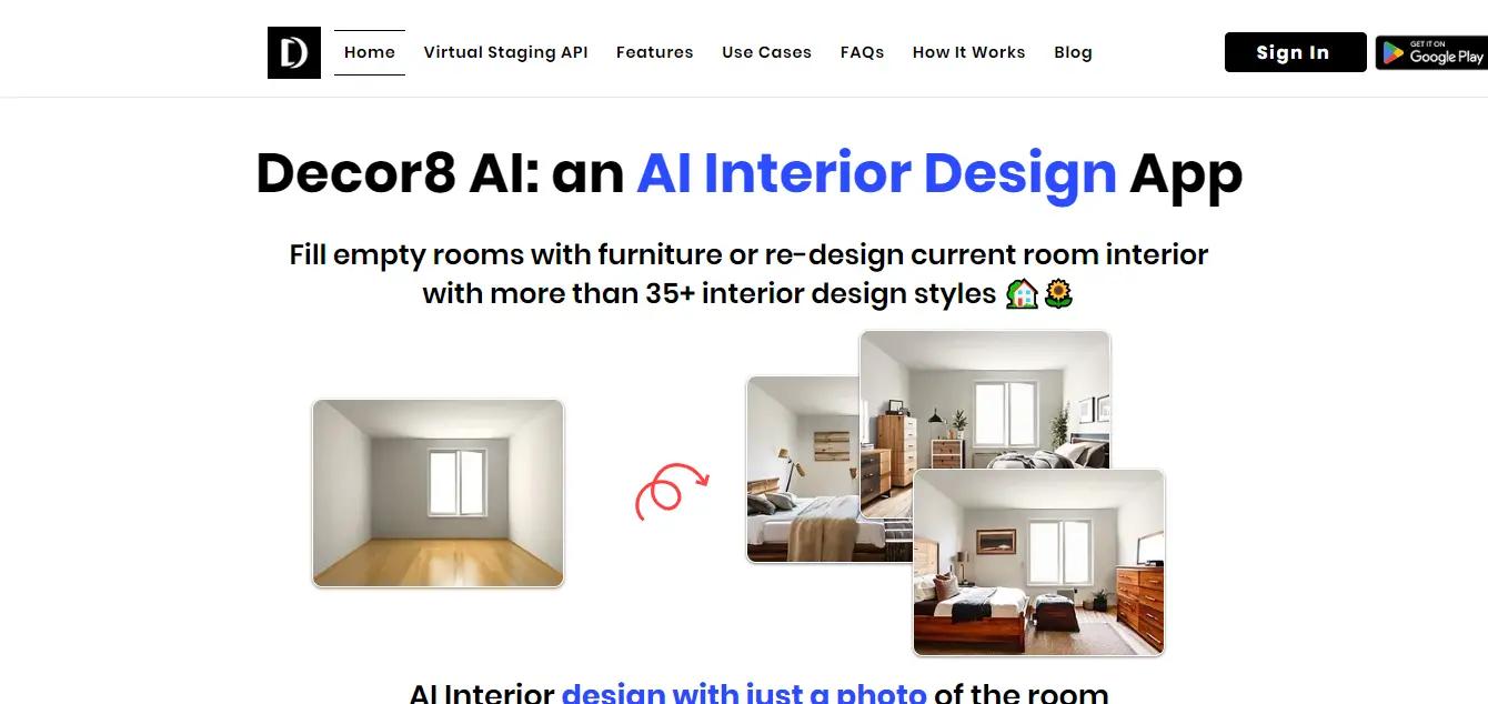 Decor8 AIWebsite Screenshot