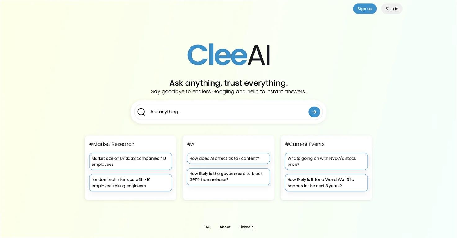 Clee AI Website