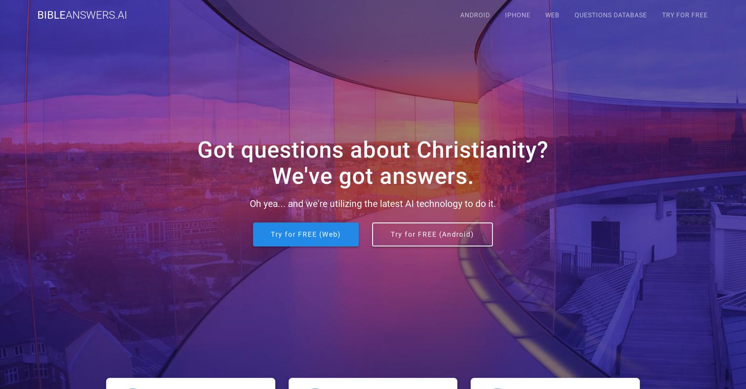 BibleAnswersWebsite Screenshot