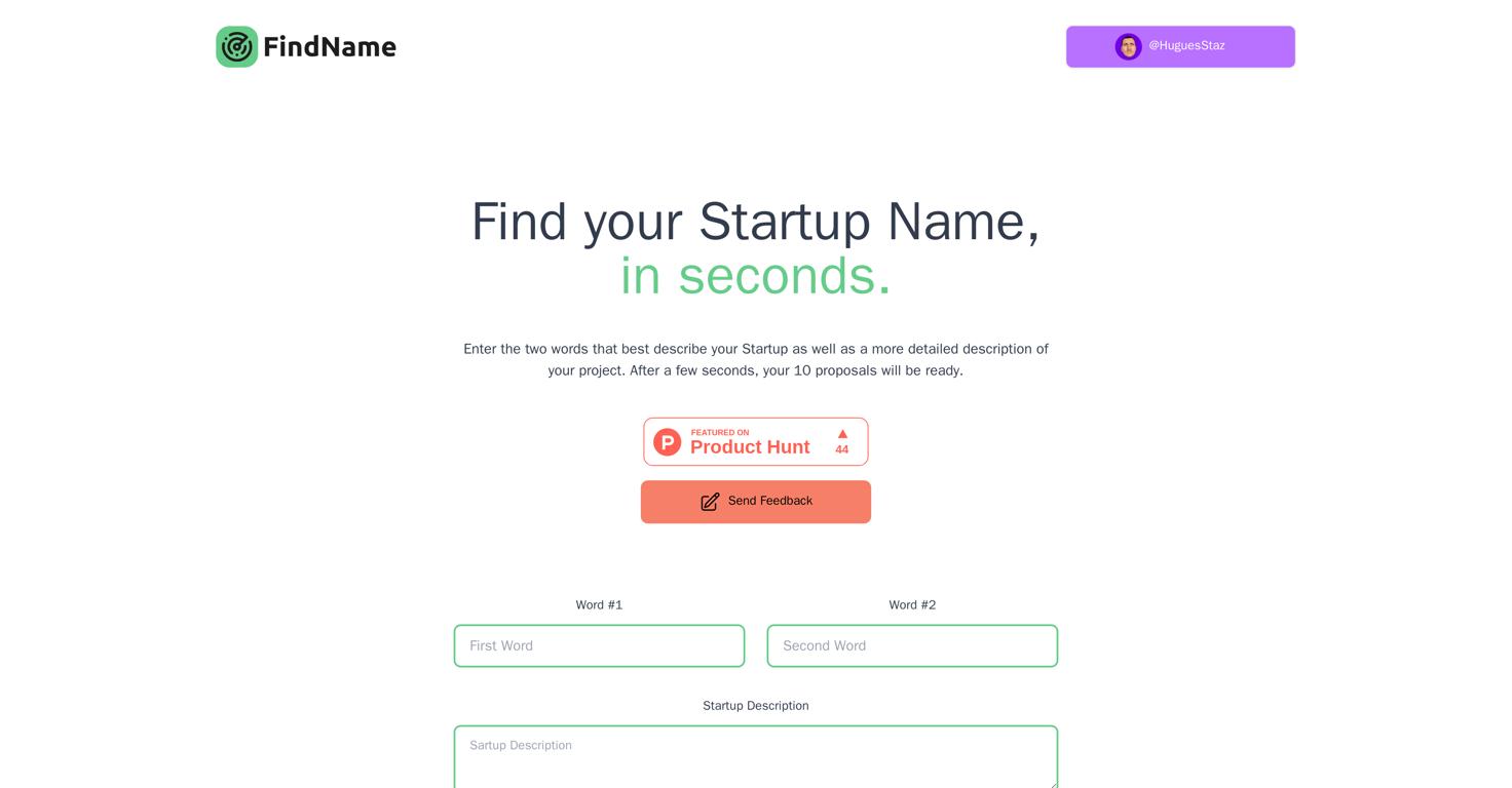 FindNameWebsite Screenshot