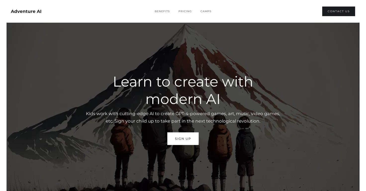 Adventure AI Website