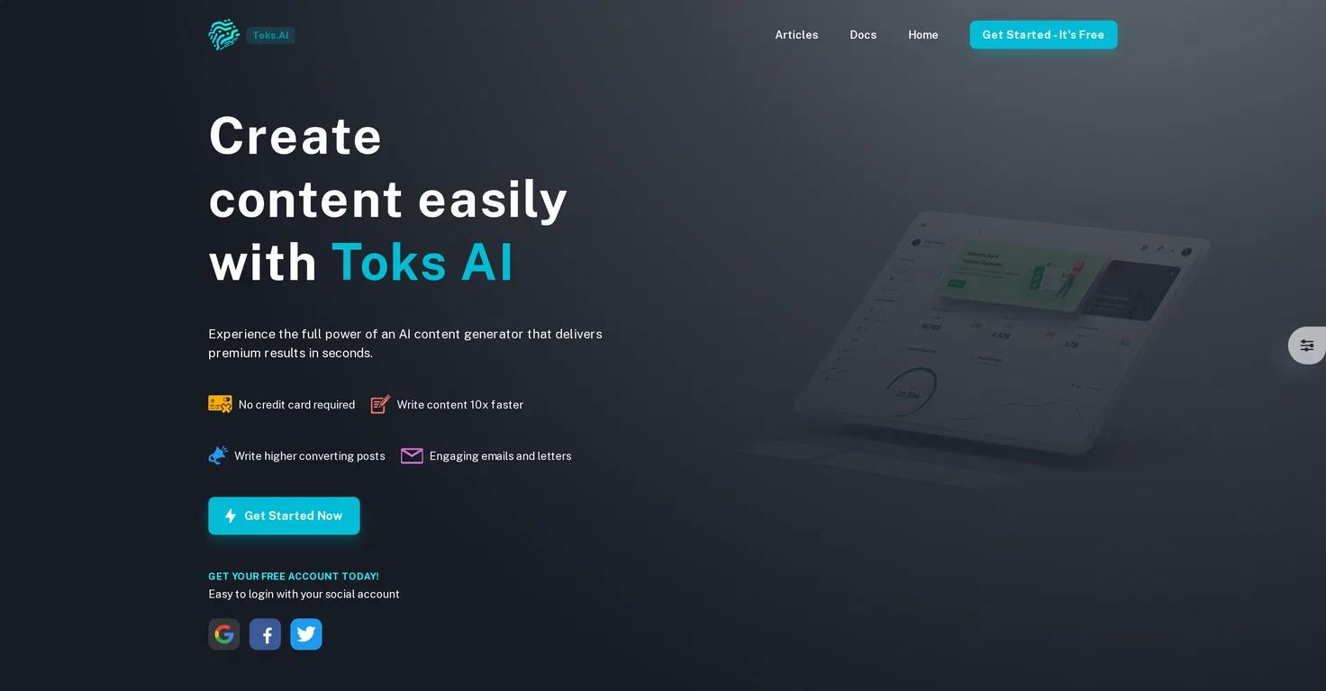 Toks AI Website