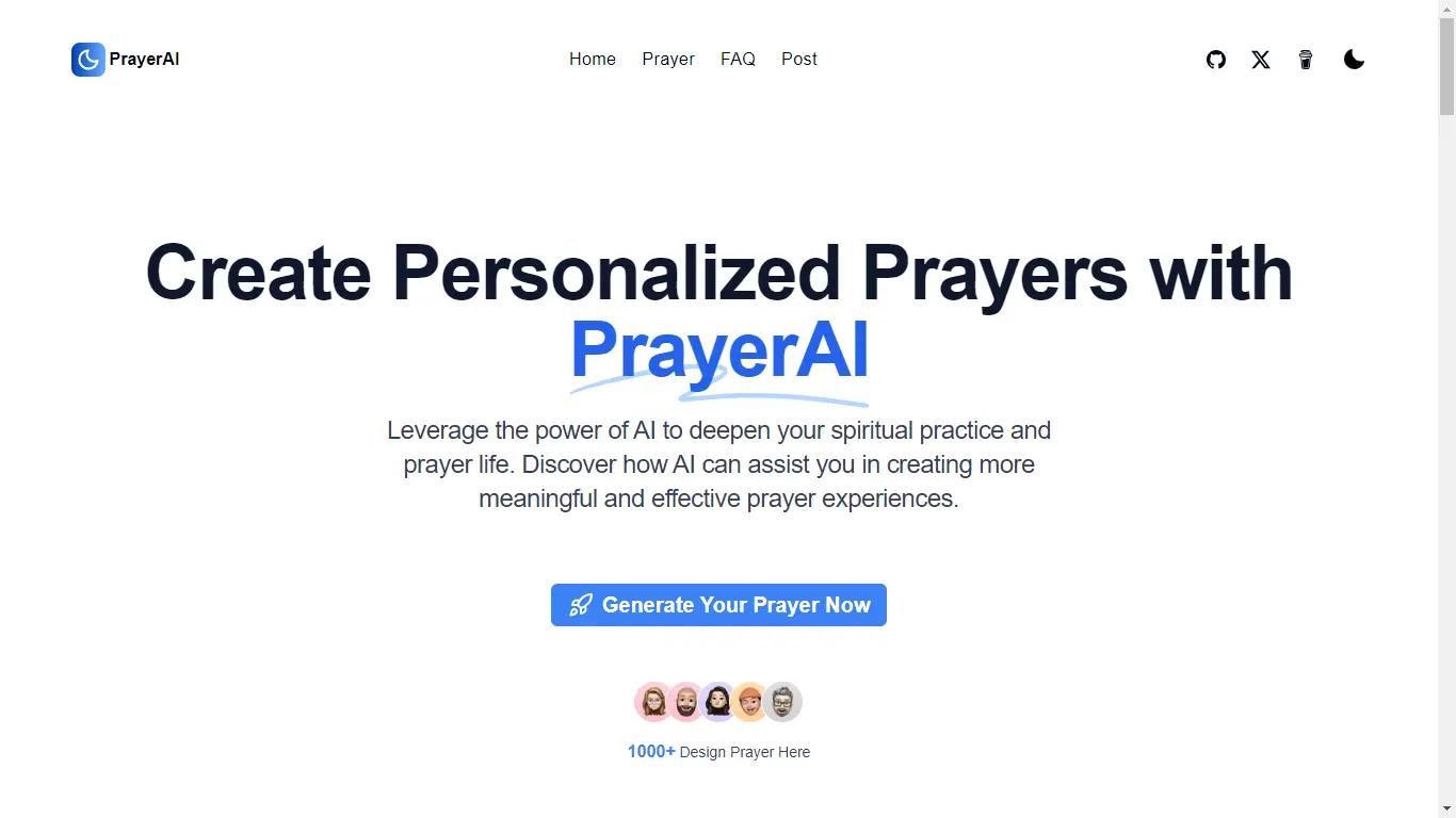 PrayerAIWebsite Screenshot