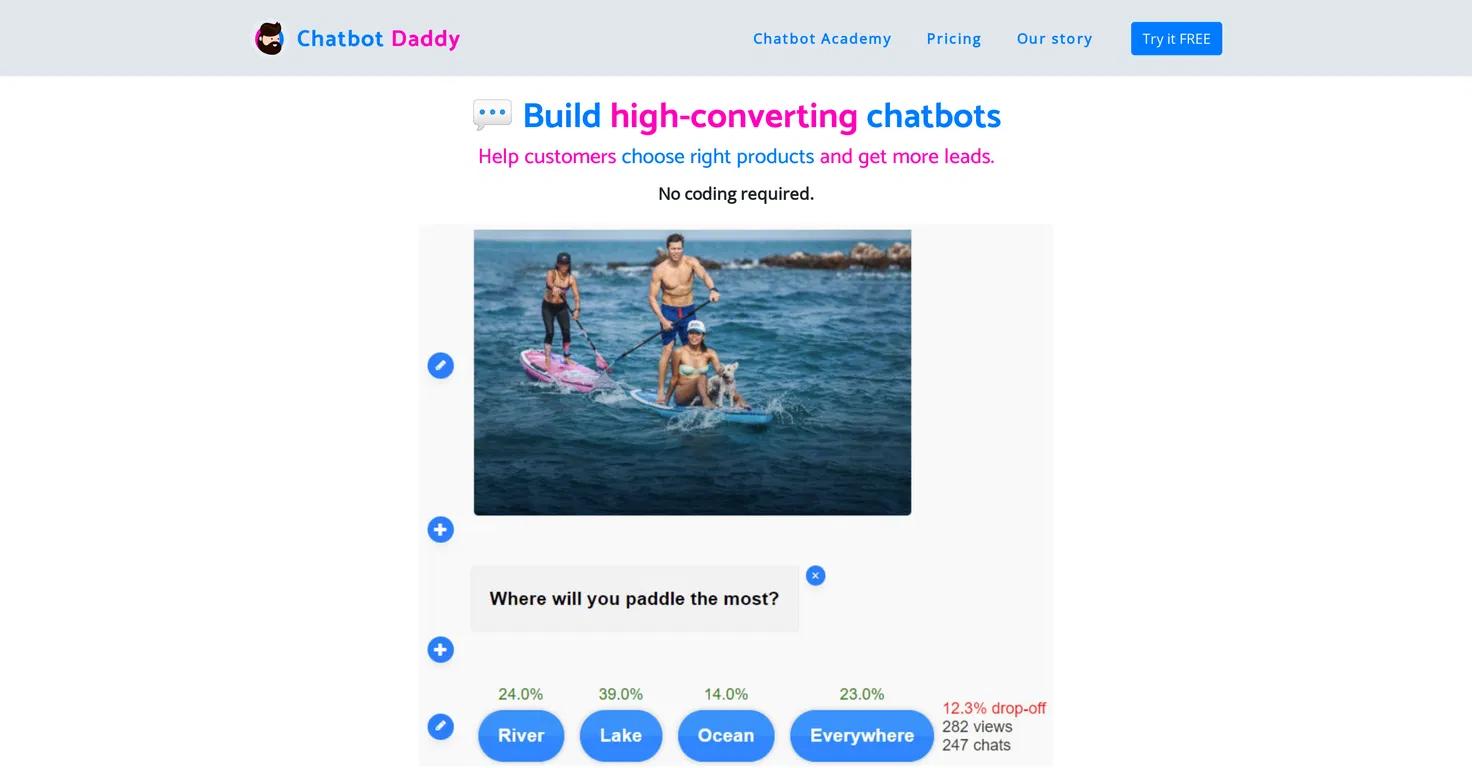 Chatbot DaddyWebsite Screenshot