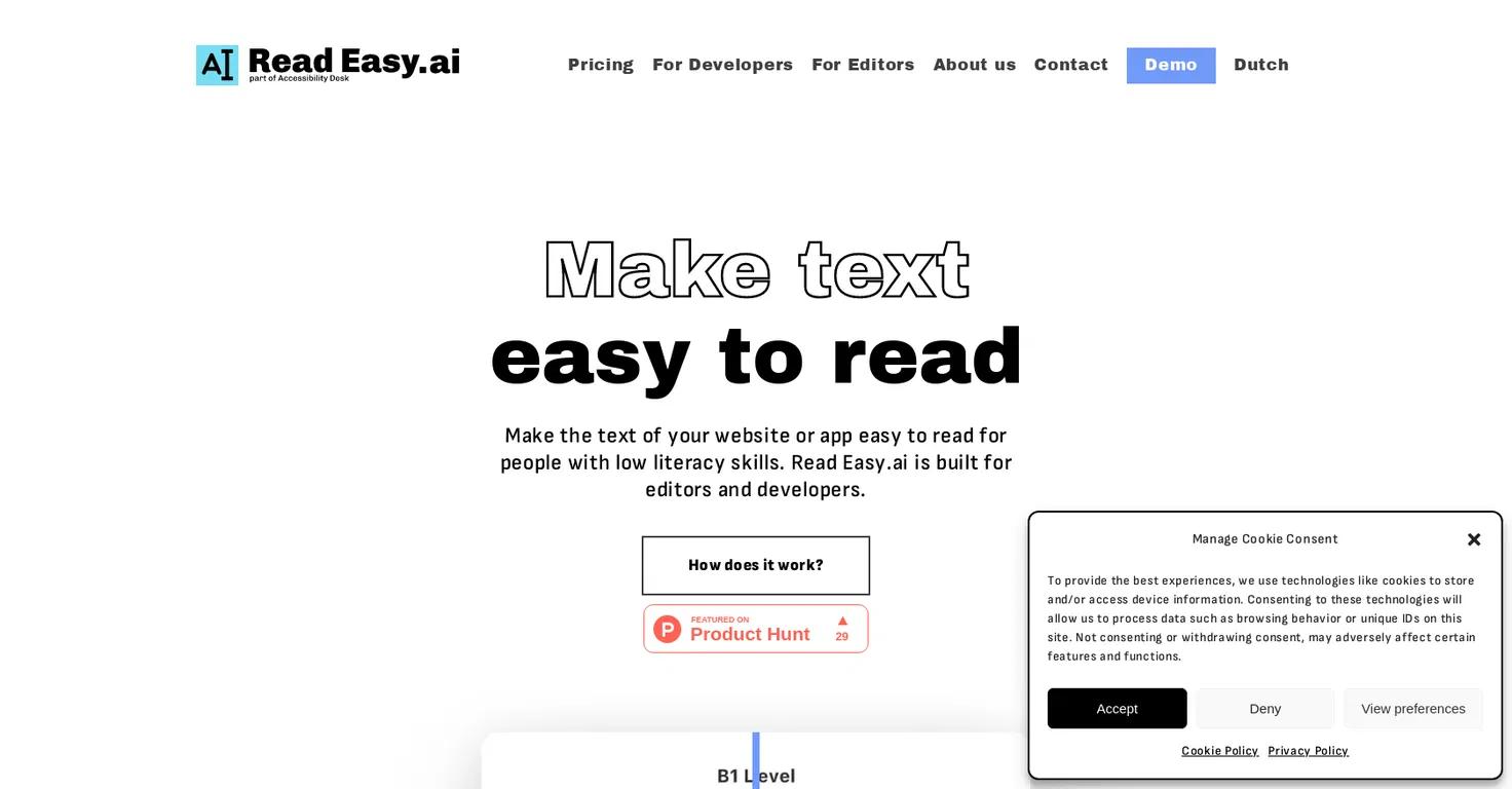 Read Easy Website