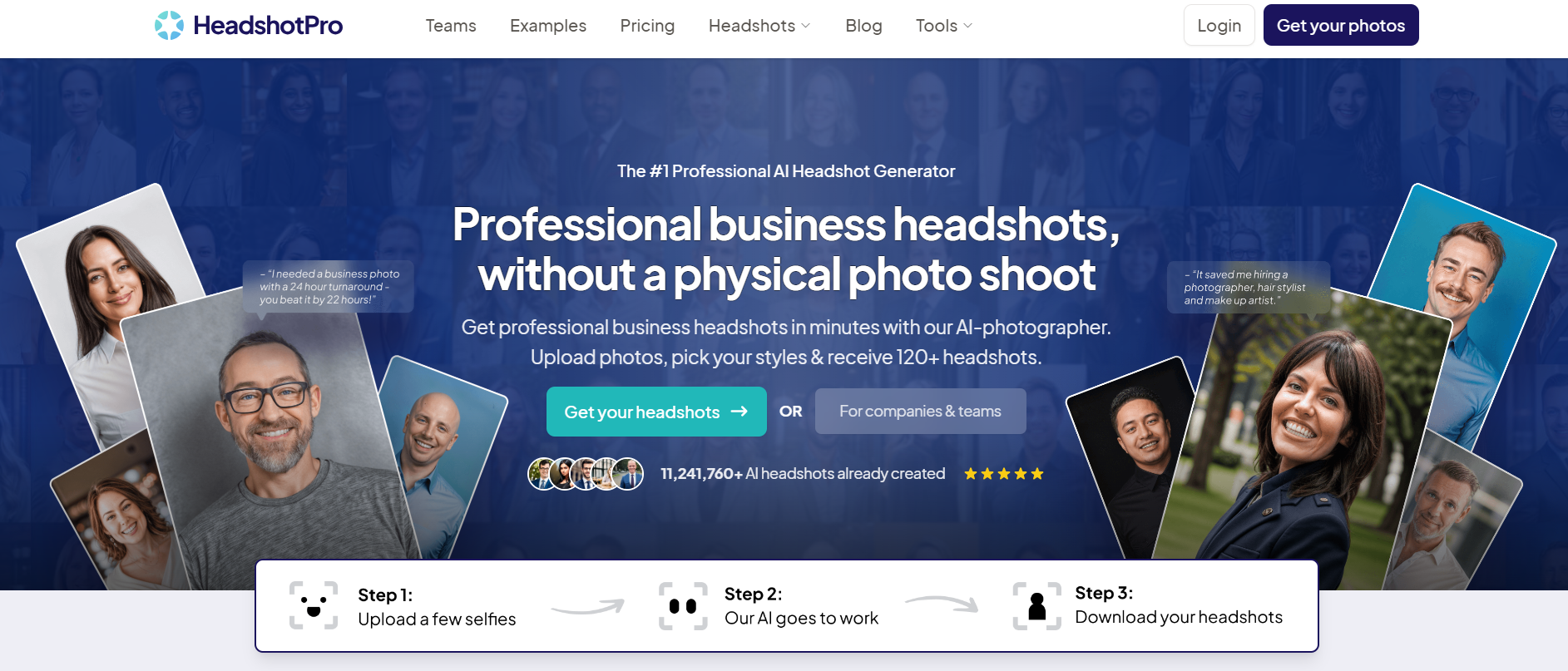 Headshot Pro Website