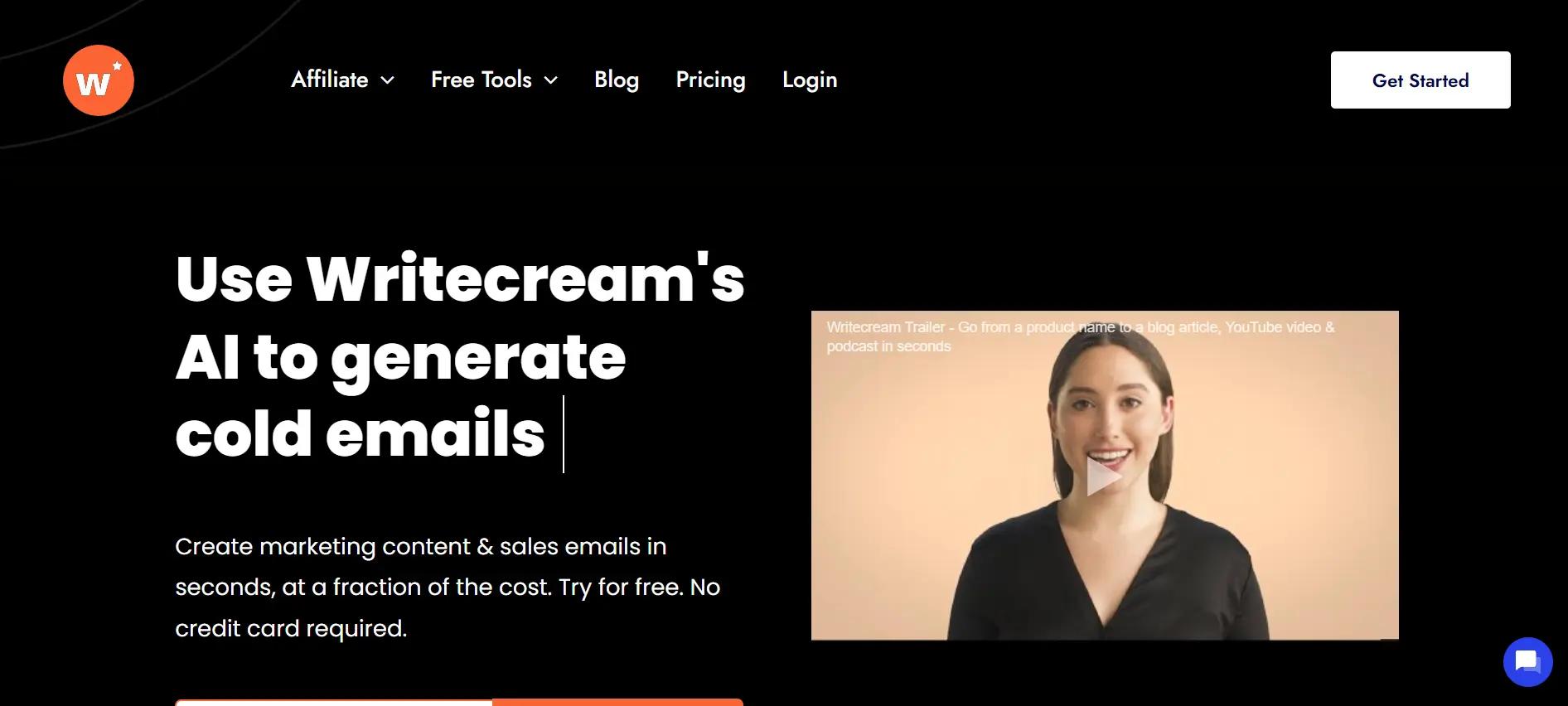 WritecreamWebsite Screenshot