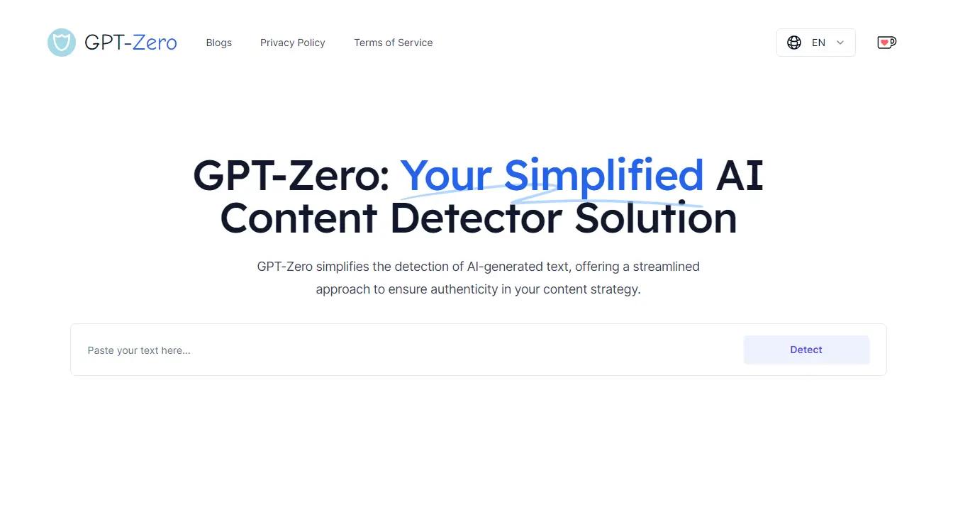 GPT-ZeroWebsite Screenshot