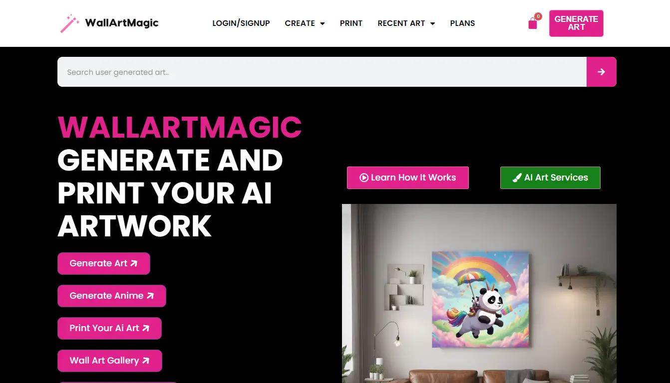 WallArtMagicWebsite Screenshot