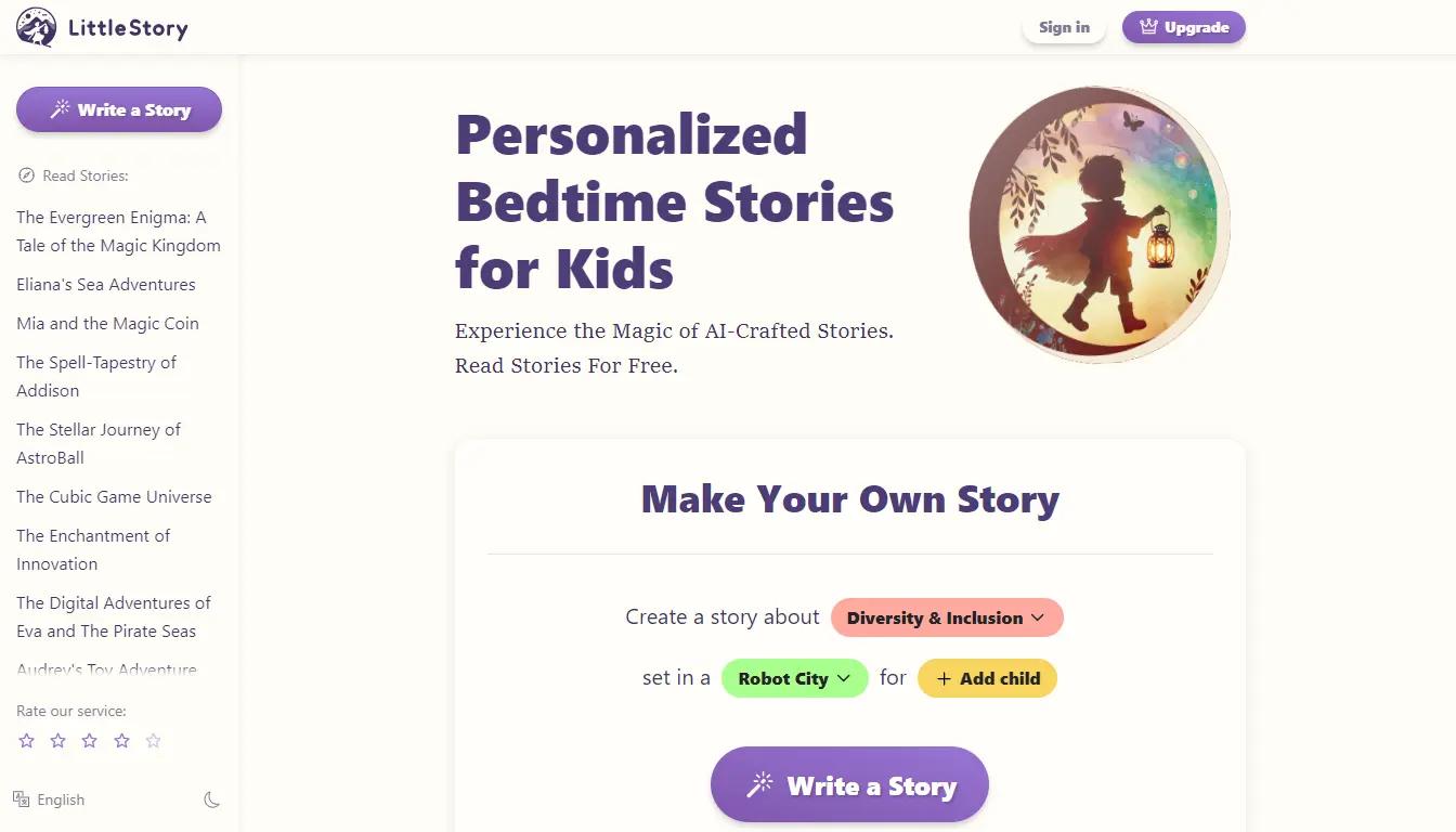 LittleStoryWebsite Screenshot