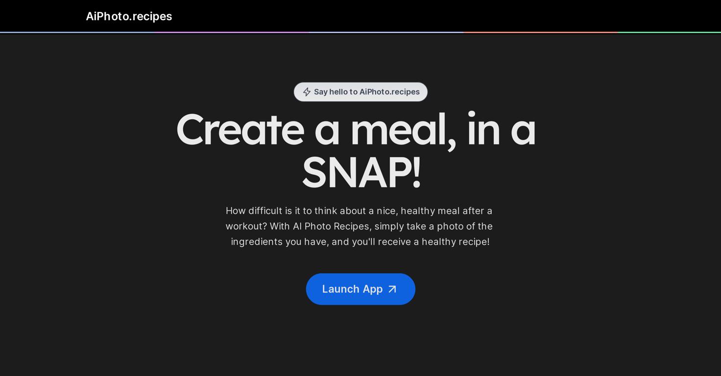 AI Photo Recipes Website