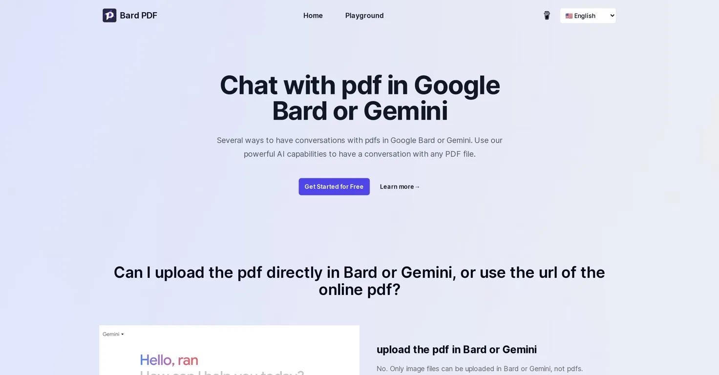 Bard PDFWebsite Screenshot