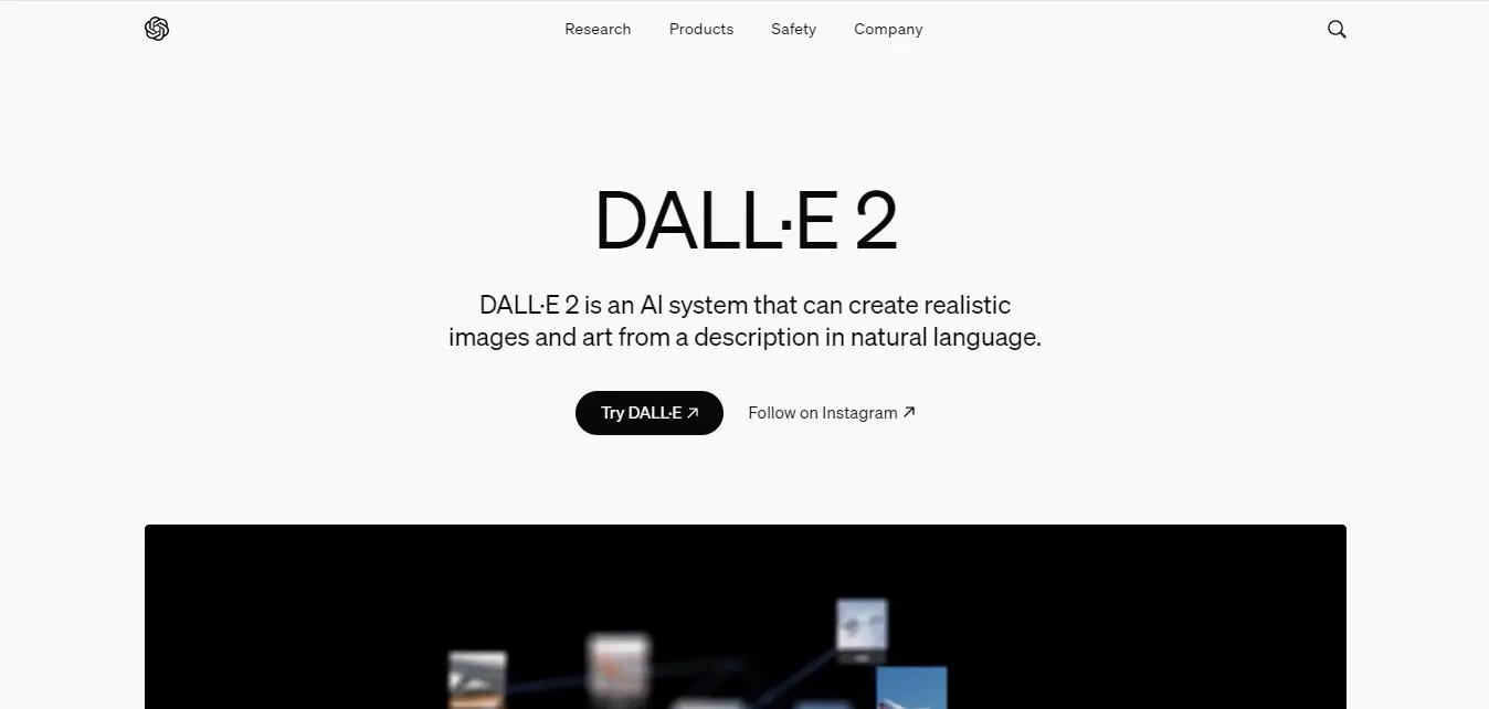 DALL·E 2Website Screenshot