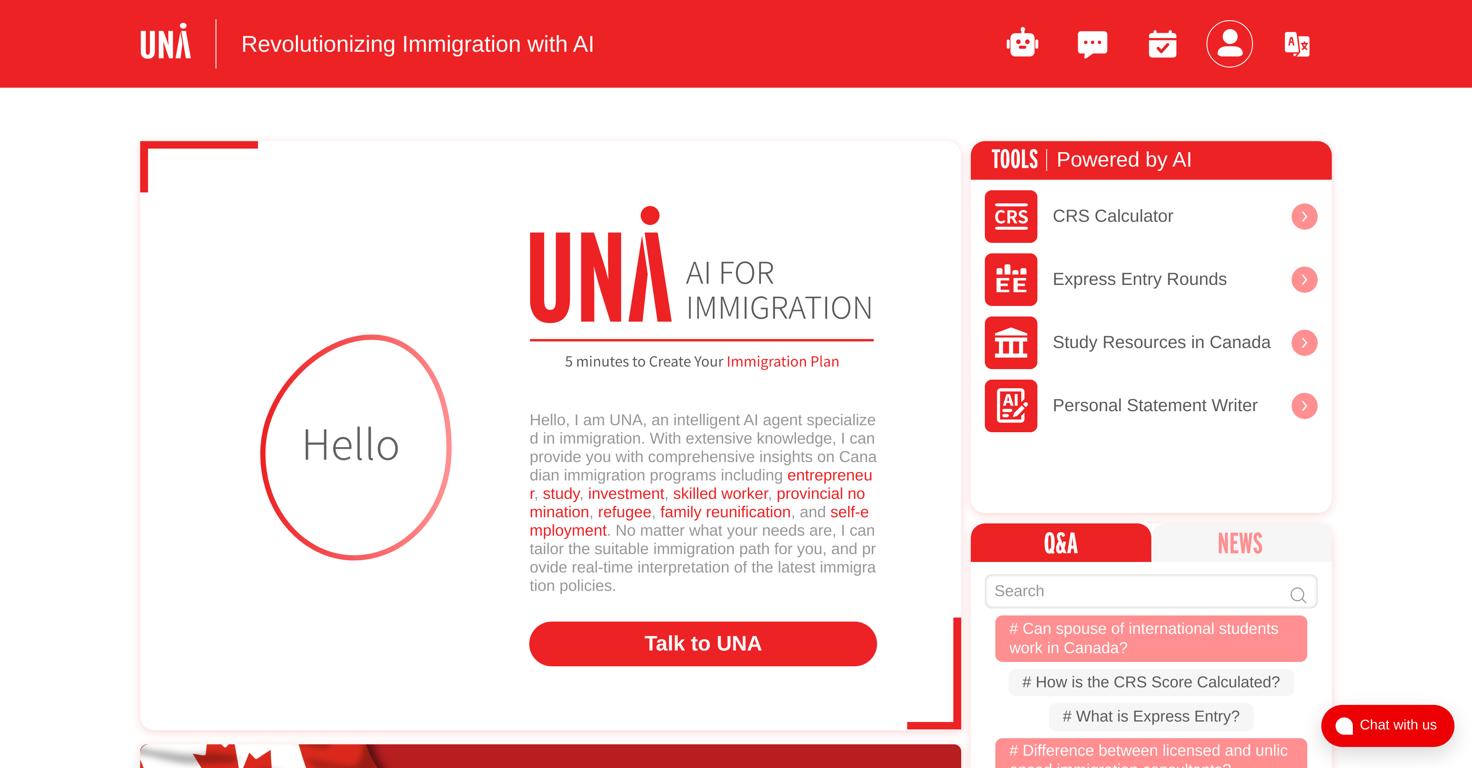 UNA  Website