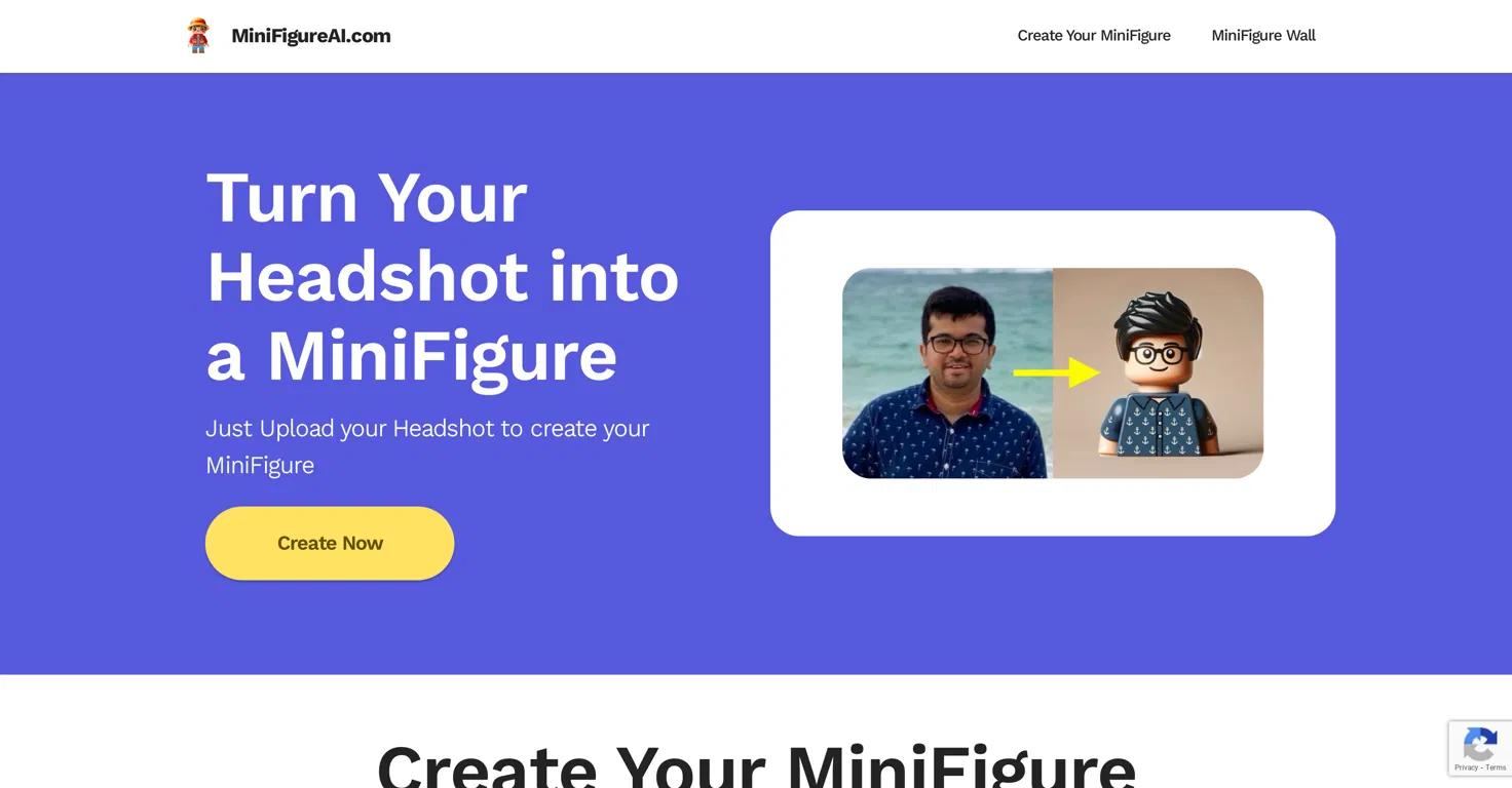 MiniFigureAIWebsite Screenshot