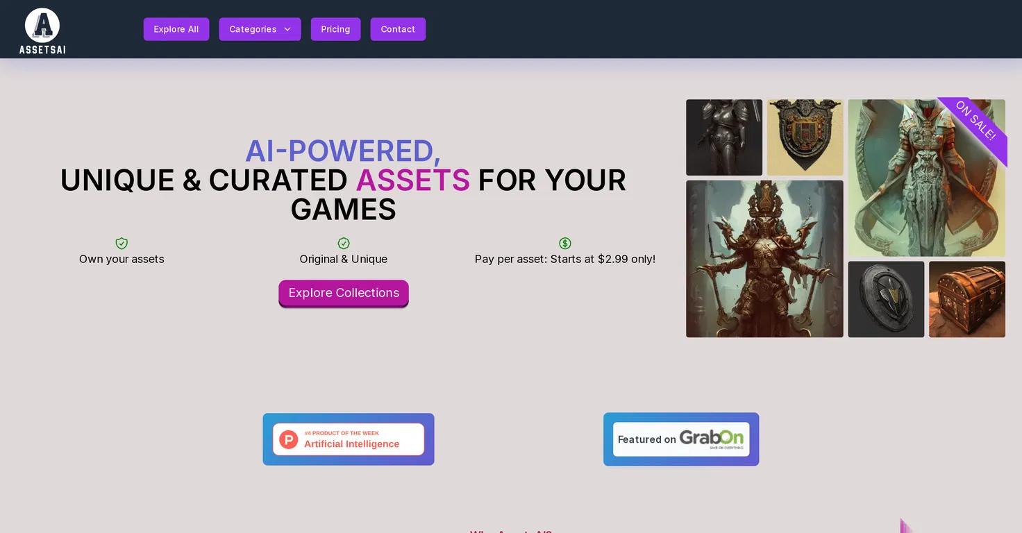 AssetsAIWebsite Screenshot