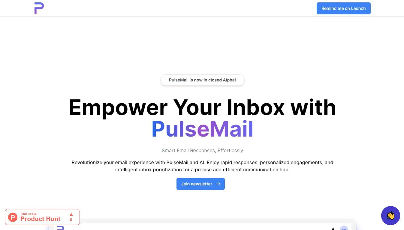 PulseMailWebsite Screenshot