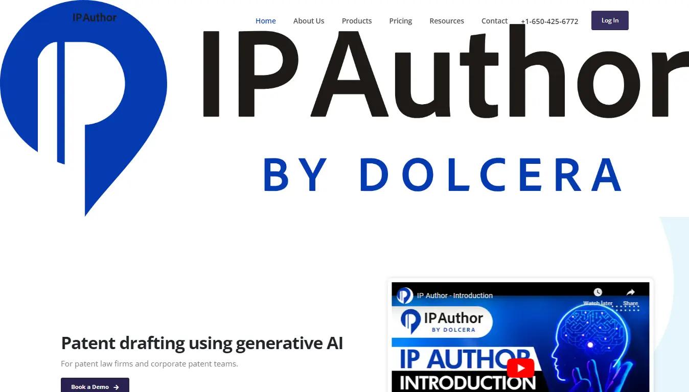 IP AuthorWebsite Screenshot