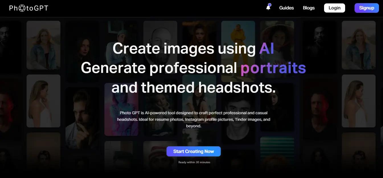 PhotoGPT AI Website