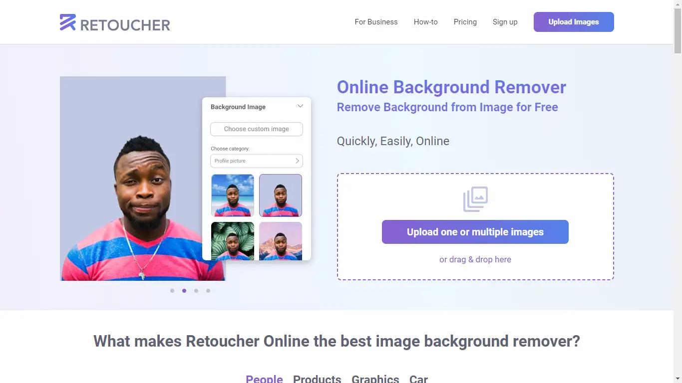 Retoucher Website Screenshot