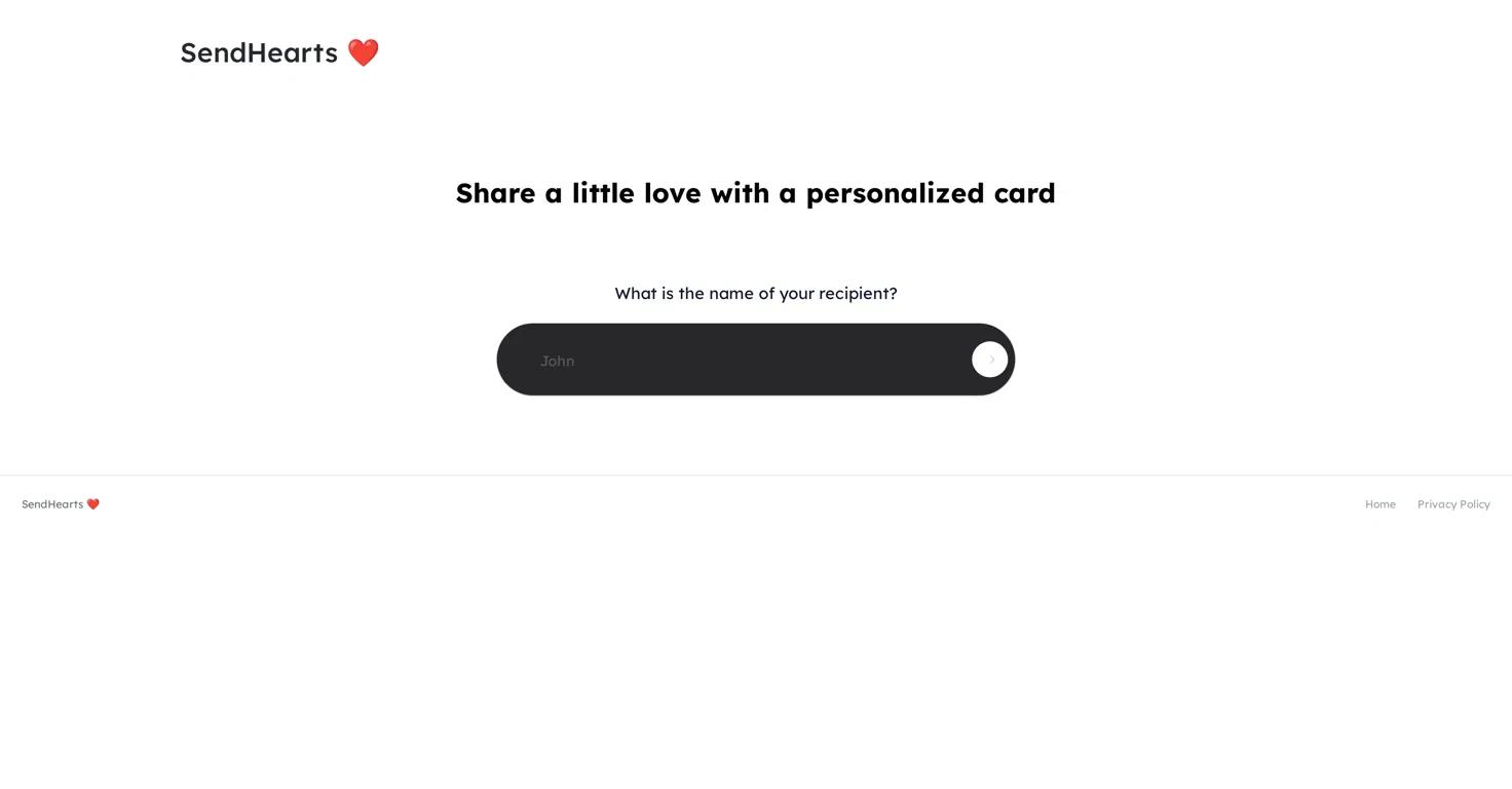 SendHearts  Website