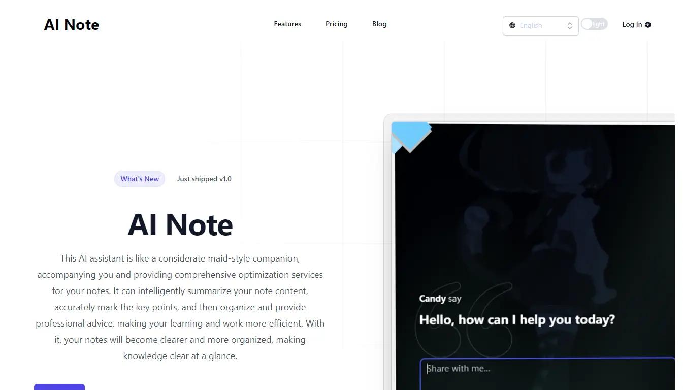 AI Note Website