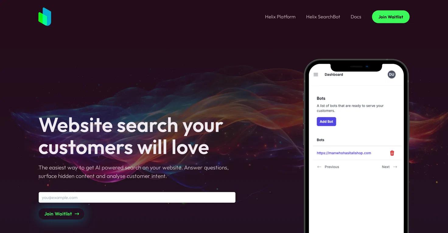 Helix SearchBot Website