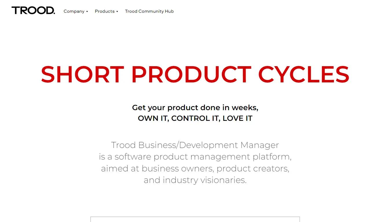 Trood Website Screenshot