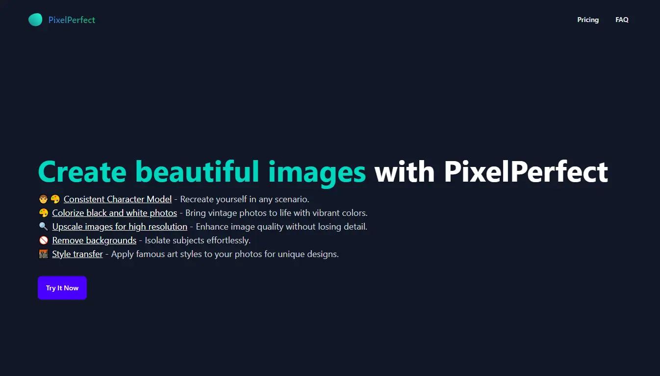 PixelPerfectWebsite Screenshot