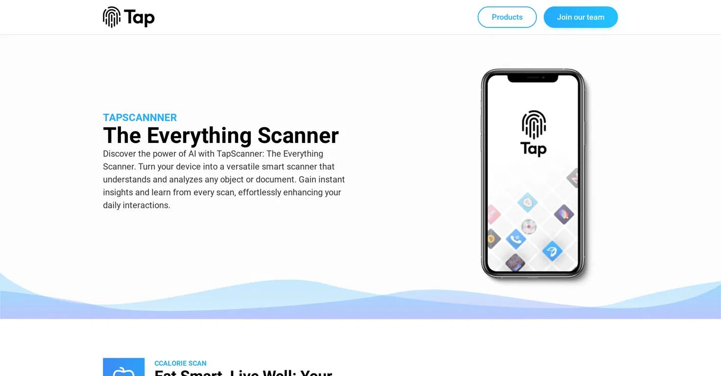 TapScanner Website