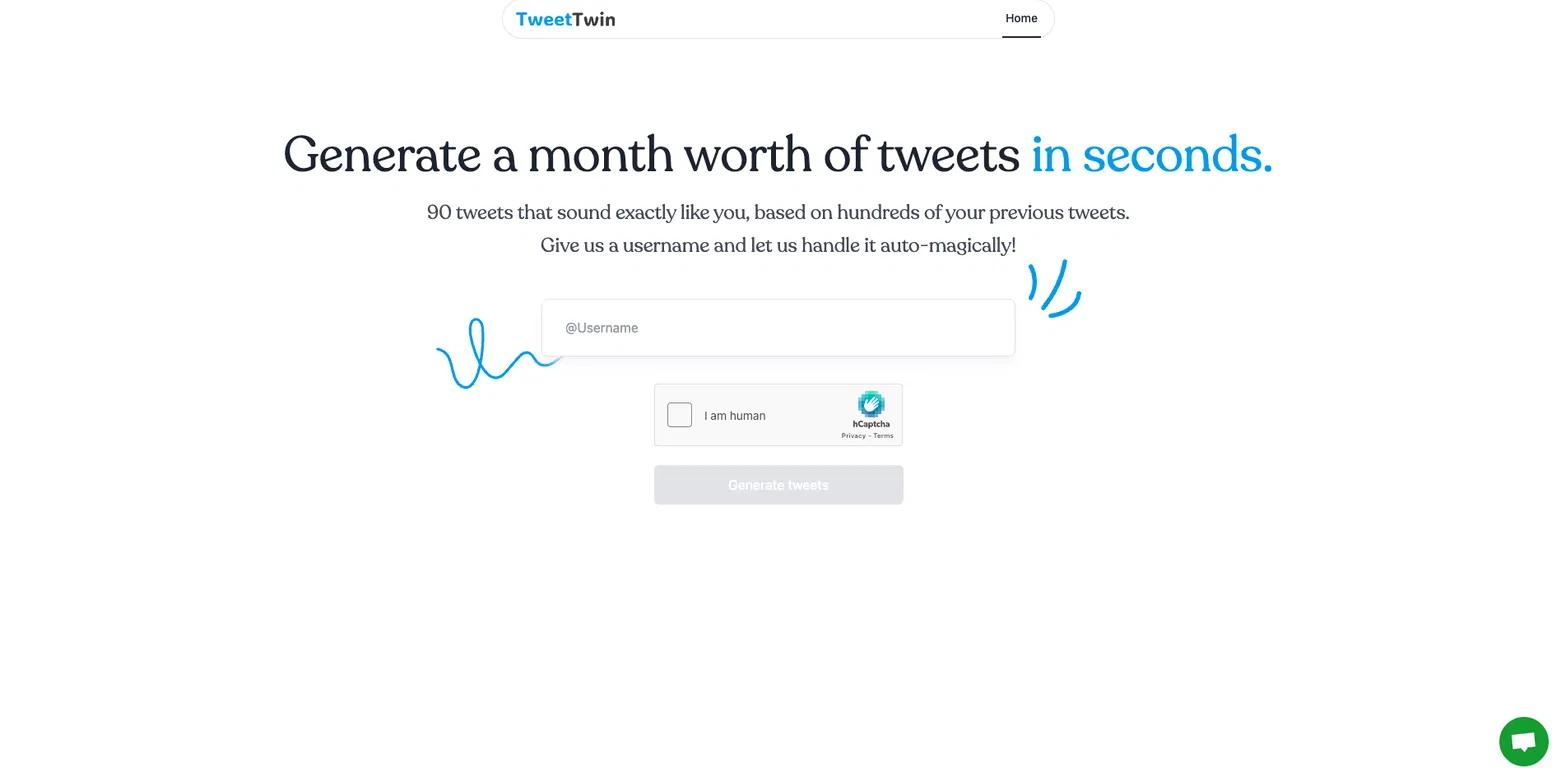 TweetTwinWebsite Screenshot