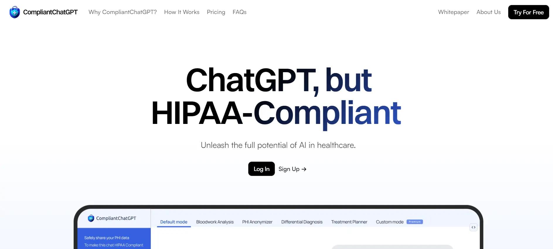 CompliantChatGPT Website