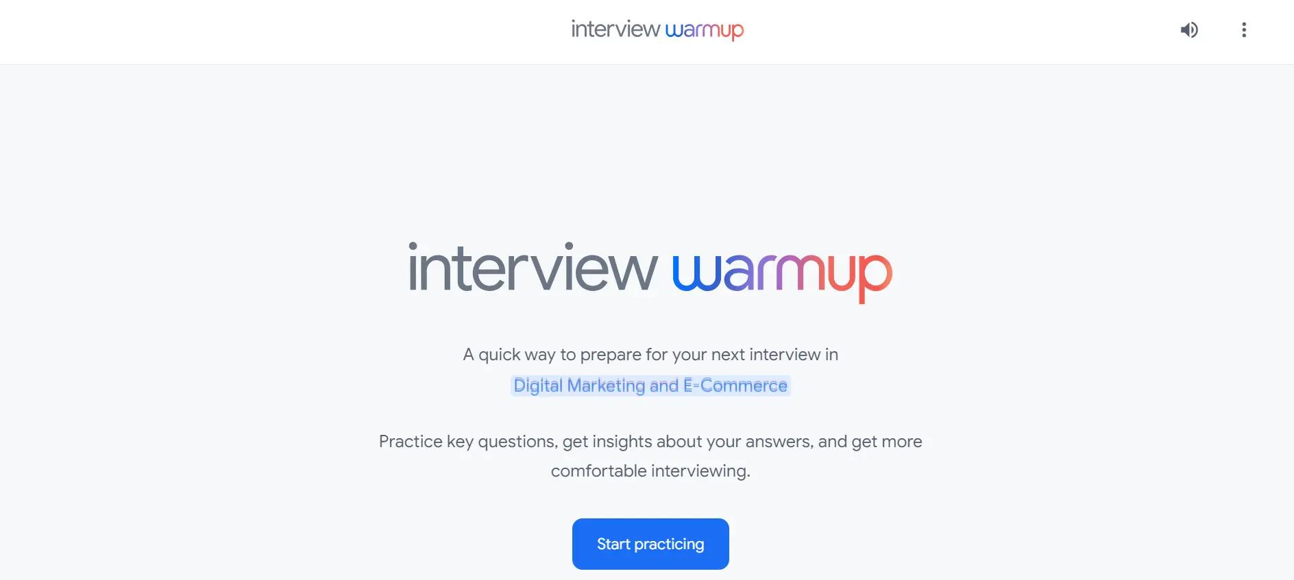 Interview Warmup Website