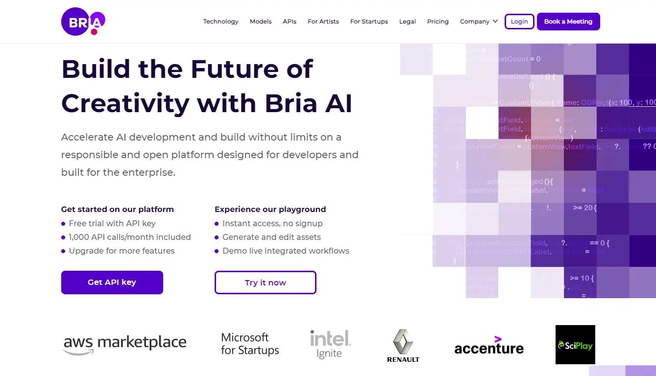 Bria AI Website