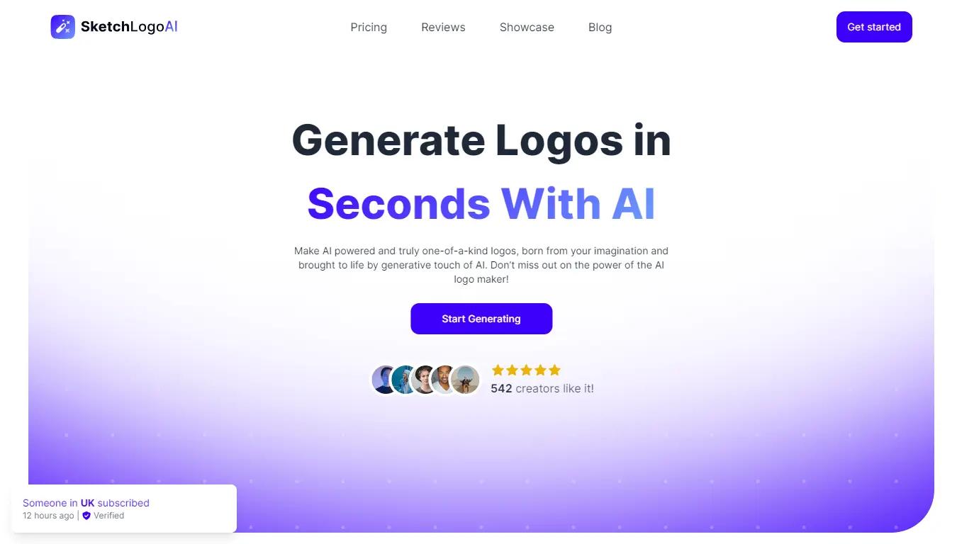 Sketch Logo Website Screenshot