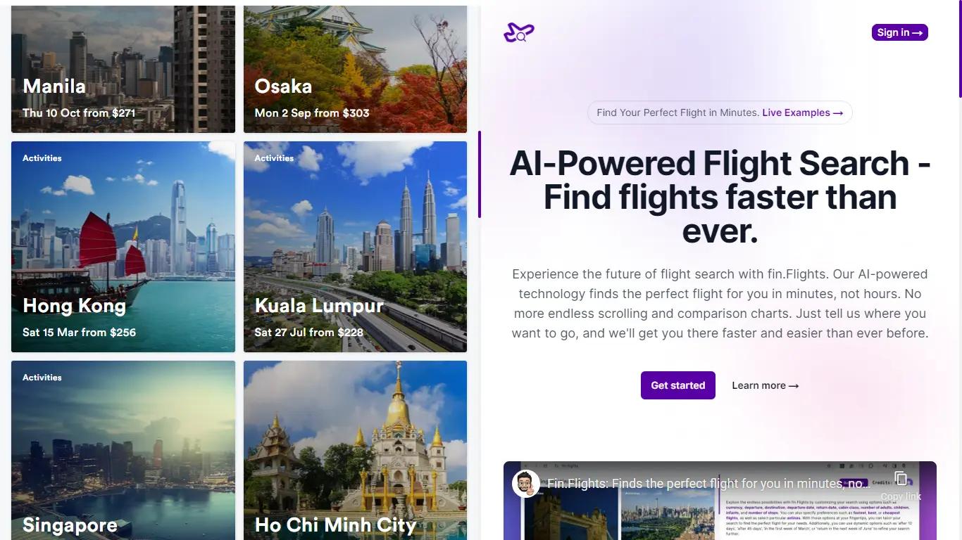 Fin.Flights Website