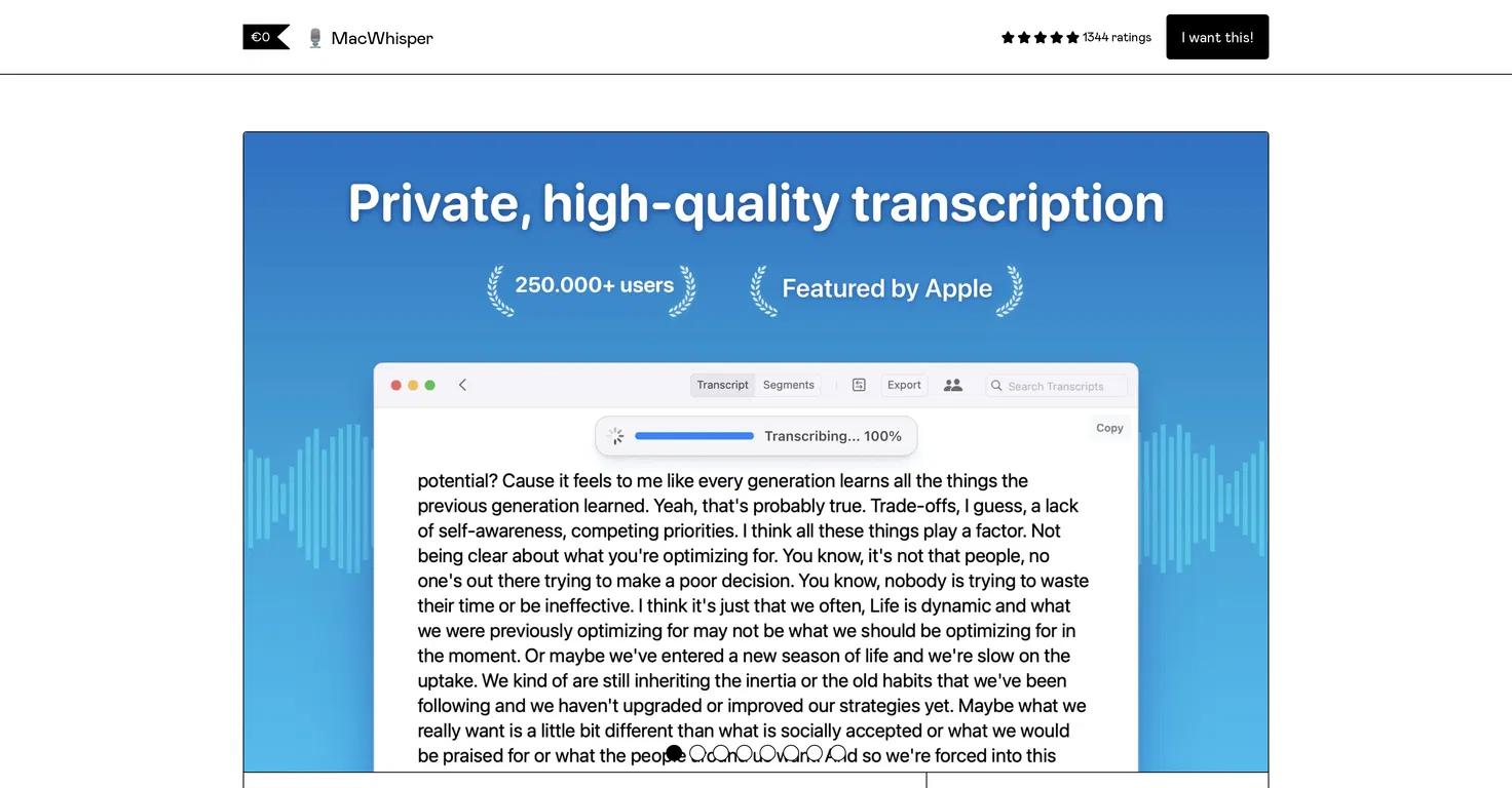 MacWhisperWebsite Screenshot