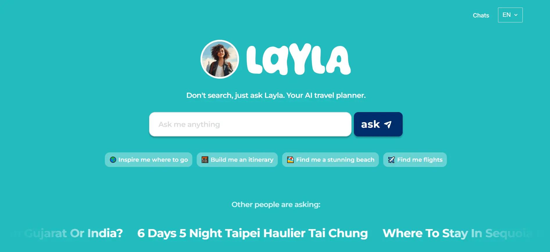 Layla Website Screenshot