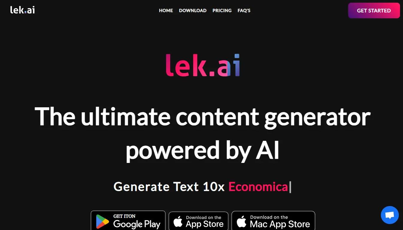 LekWebsite Screenshot