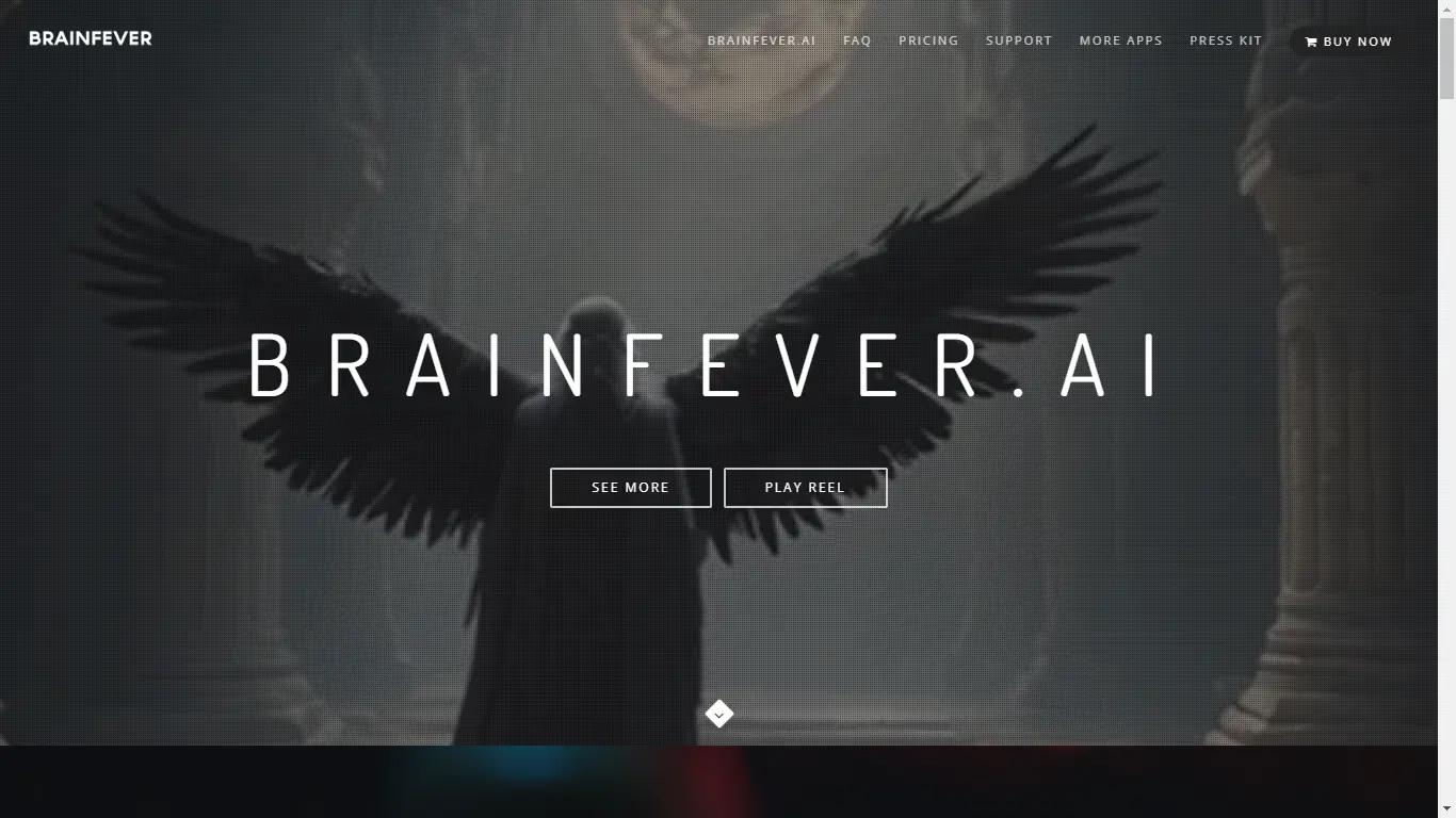 BrainFever Website Screenshot