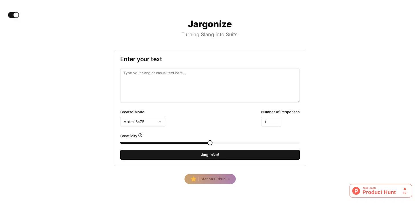 JargonizeWebsite Screenshot