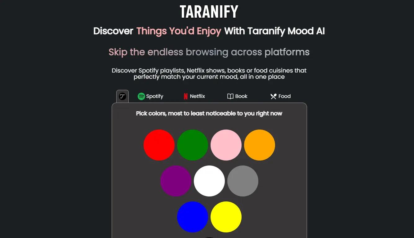 Taranify  Website