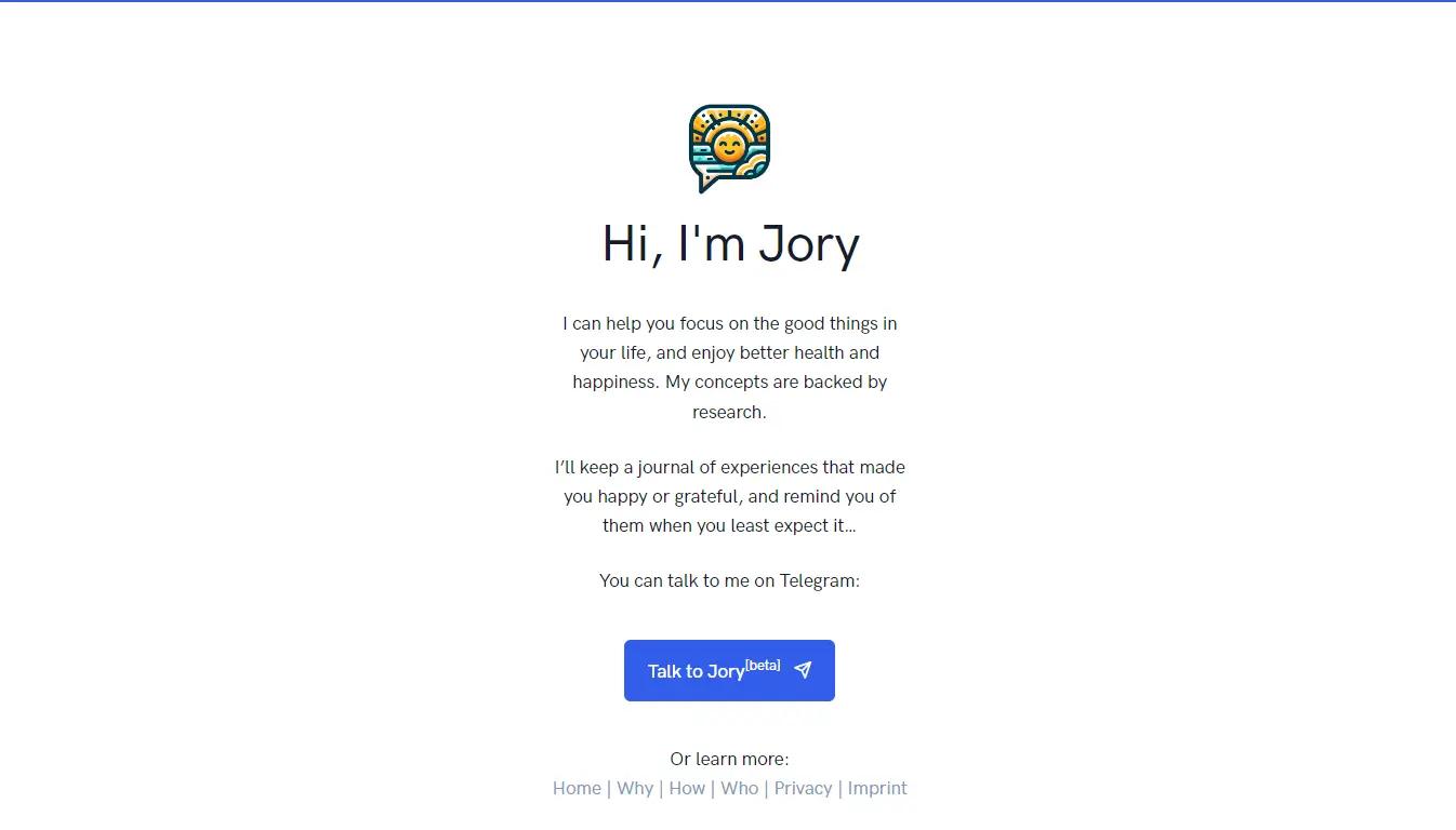 JoryWebsite Screenshot