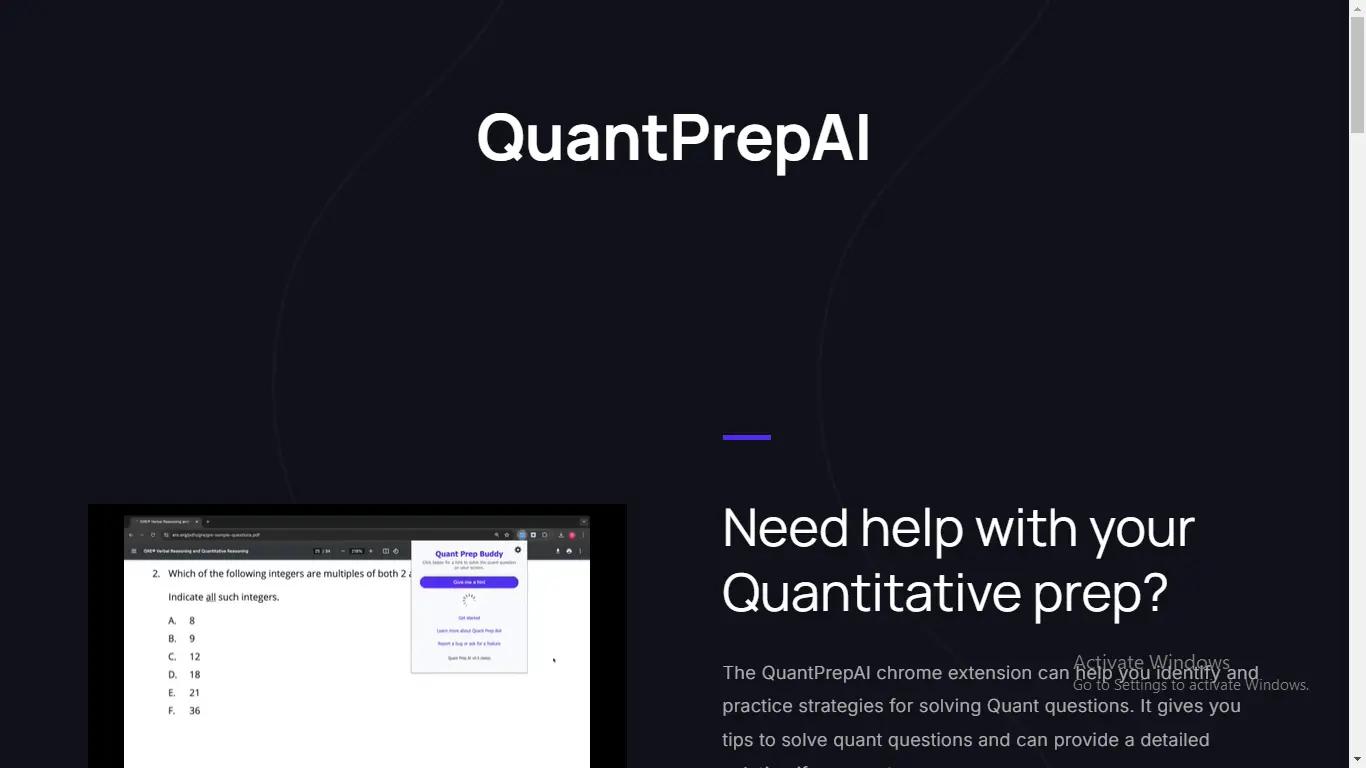 QuantPrepAIWebsite Screenshot