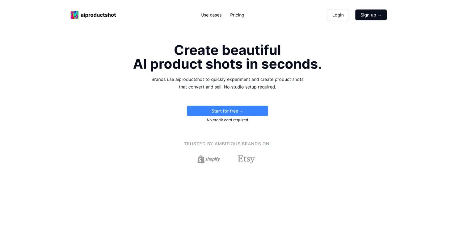 AI Product ShotWebsite Screenshot