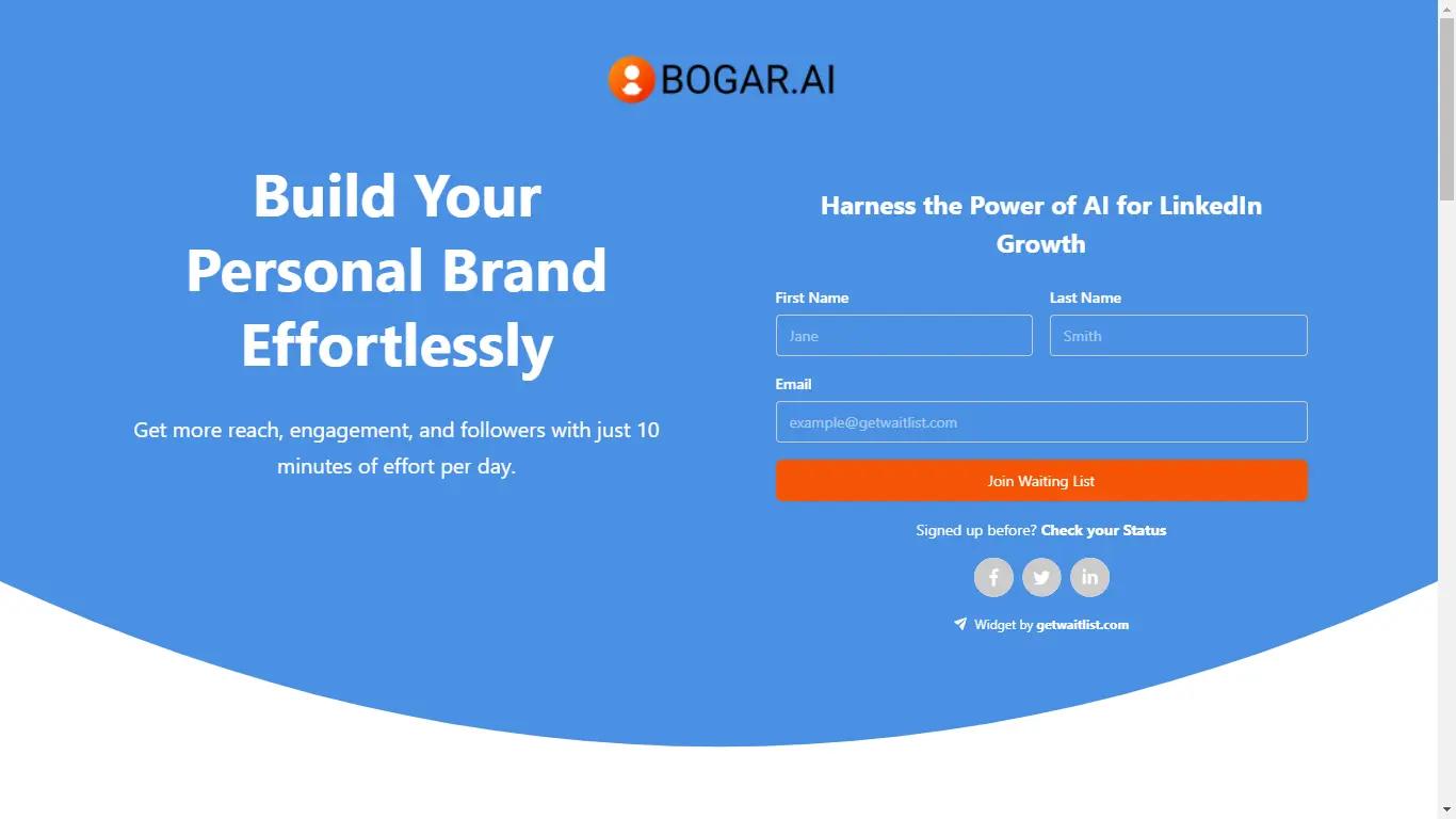 Bogar AI Website