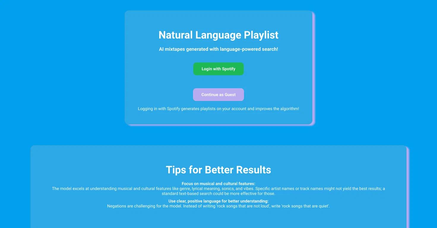 Natural Language  Website